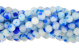 Dyed Jade Beads in Blue and White, 8mm - Pkg 60     (Minimum quantity purchase is 2)