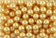 Glass Pearl Beads, 8 mm Round, Yellow Gold - 60 count    (Minimum quantity purchase is 1)