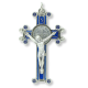 St. Benedict Scroll Edge Crucifix – Blue Enamel, 3