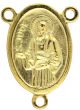  St. Jude Rosary Centerpiece with Relic, Gold Tone - 1 Inch (Minimum quantity purchase is 1)