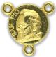  Padre Pio / Our Lady of Czestochowa Gold Tone Centerpiece - 5/8