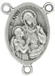  St Ann Oval Rosary Center - 1 inch  (Minimum quantity purchase is 3)