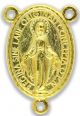   Miraculous Medal Oval Rosary Center - Gold plated 1 inch    (Minimum quantity purchase is 5)