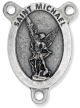 St Michael the Archangel Oval Centerpiece - Silver Ox, 1-1/16