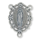 Ornate Floral Our Lady Of Guadalupe Image Center Piece - Silver Ox, 1.25