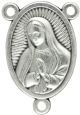   Nuestra Senora de Guadalupe/Ruega por Nosotros Rosary Center - Die-Cast Italian Silver Plated 1 inch (Minimum quantity purchase is 3)