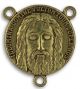 Large Round Holy Face Center / 5 Wounds Rosary Center Piece - Bronze  (Minimum quantity purchase is 2)