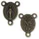   Miraculous Medal Center Piece - 1/2 inch Bronze  (Minimum quantity purchase is5)