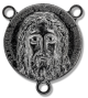  Large Round Holy Face Center / 5 Wounds Rosary Center Piece - Gun Metal finish 1