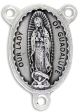 Our Lady of Guadalupe Oval Centerpiece - Silver Ox, 1-1/8