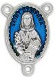  St Dymphna Blue Enamel Centerpiece - 1 1/8