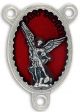  St Michael Red Enamel Centerpiece - 1 1/8