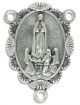 Our Lady of Fatima Scalloped Oval Centerpiece - Silver Ox, 1.25