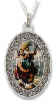  St Christopher / Pray for Us Necklace with Full Color Medal - 13