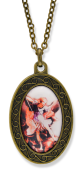  Saint Michael the Archangel Large Necklace/ Car Mirror Pendant - Bronze Finish 1 7/8