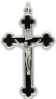 Black Enamel Finish Byzantine Crucifix 3-1/8