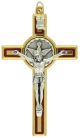  Red Enamel Confirmation Crucifix, Two Tone - 3 1/8