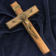 St Benedict Two-Sided  Wall Crucifix with Antique Gold Corpus - 10 x 6