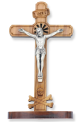 Golgotha Calvary Skull Olivewood Tabletop Crucifix - 3-1/2