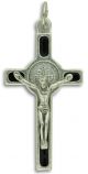 St Benedict  Crucifix w. Black Enamel 1.6 in. (Minimum quantity purchase is 1)