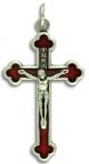   Orthodox / Byzantine Crucifix - Red 1.6 in.   (Minimum quantity purchase is 1)