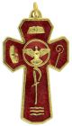   5 Way Confirmation Rosary Crucifix, Red Enamel - 1 7/8