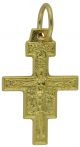 Franciscan Cross / San Damiano Crucifix - Gold Plated - 13/16 inch   (Minimum quantity purchase is 2)