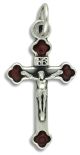  Orthodox Rosary Crucifix - Red Enamel - 1