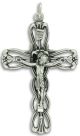 Lilies of the Cross Curved Ornate Crucifix 2 in.    (Minimum quantity purchase is 1)