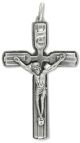  Inlaid Bar Crucifix w/Circle Center - 1 3/4