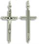 Rosary Crucifix - 3 Bar Silver Oxidized 3.8 cm *   (Minimum quantity purchase is 3)