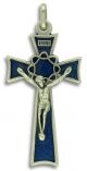  Crown of Thorns Crucifix w/Blue Enamel Accents - 2