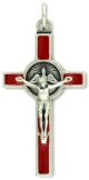  Red Holy Spirit Confirmation Crucifix - 1 1/2