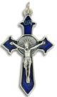  Blue Enamel Crucifix - with Sunburst  (Minimum quantity purchase is 1)