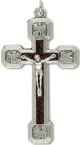  Large Stations of the Cross Crucifix - Red Inlay - 2.5