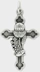   Holy Communion Cross - Silver Oxidized - 1 11/16