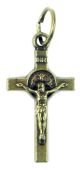  Small Bronze St. Benedict Crucifix - 7/8 inch     (Minimum quantity purchase is 2)