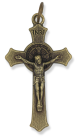    St. Benedict Flared Edge Crucifix 1.5 inch - Bronze    (Minimum quantity purchase is 2)