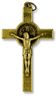  Large Bronze St. Benedict Crucifix - 2 1/8 inches   (Minimum quantity purchase is 1)
