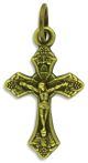   Small Leaf Sunburst Crucifix - 1 inch Bronze  (Minimum quantity purchase is 2)