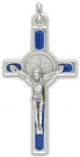  St Benedict Crucifix with Blue Enamel 1.6 in.   (Minimum quantity purchase is 1)