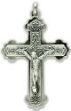  Two Sided Detailed Crucifix with Scroll Design and Back Plate - 2 1/4