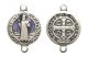 St. Benedict Our Father Bead, blue enamel   (Minimum quantity purchase is 6)