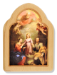  Holy Family Arched Wood Icon - 5 x 3.5
