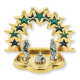 Tabletop Nativity Scene with Blue Stars - (1.5