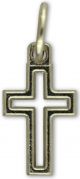  Simple Outlined Metal Cross - 11/16 inches  (Minimum quantity purchase is 5)