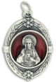 Sacred Heart of Jesus Medal with Red Enamel - 1 1/4