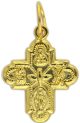   5-Way Gold Plated Cross Medal - 1/2 inch   (Minimum quantity purchase is 3)