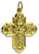 5-Way Gold Tone Cross Medal 1-1/8 inch (Minimum quantity purchase is 1)