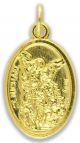  St Michael - Guardian Angel Medal - Gold Tone   (Minimum quantity purchase is 3)